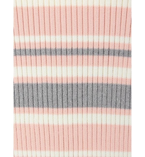 CALNAMUR「マルチボーダーポロニットワンピース」|ワンピース|