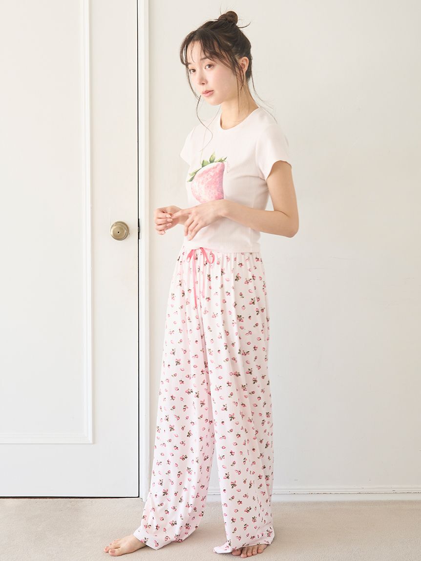 SNIDEL HOME「ストロベリーアイレットロングパンツ」|ルームウェア|