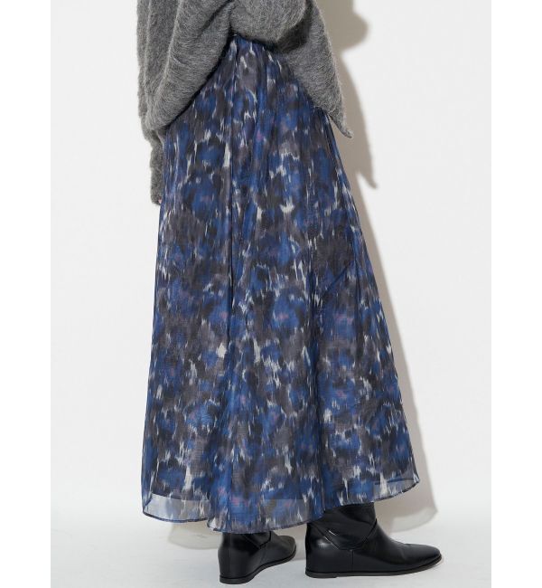 ELENDEEK「BLURRED PRINT SK」|スカート|ブルー