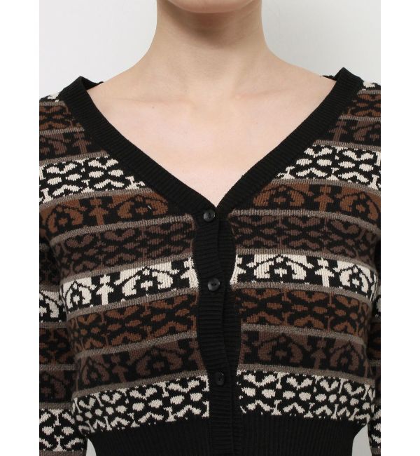 EVRIS「オリジナルジャガードショートニットカーディガン」|カーディガン|