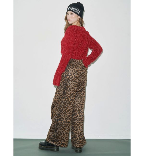 EVRIS「フェザーラメニットショートカーディガン」|カーディガン|