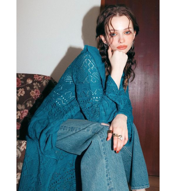 EVRIS「オープンニットロングカーディガン」|カーディガン|