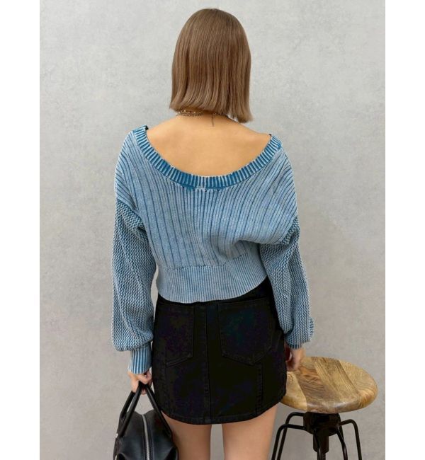 EVRIS「2WAYピグメントニットカーディガン」|カーディガン|