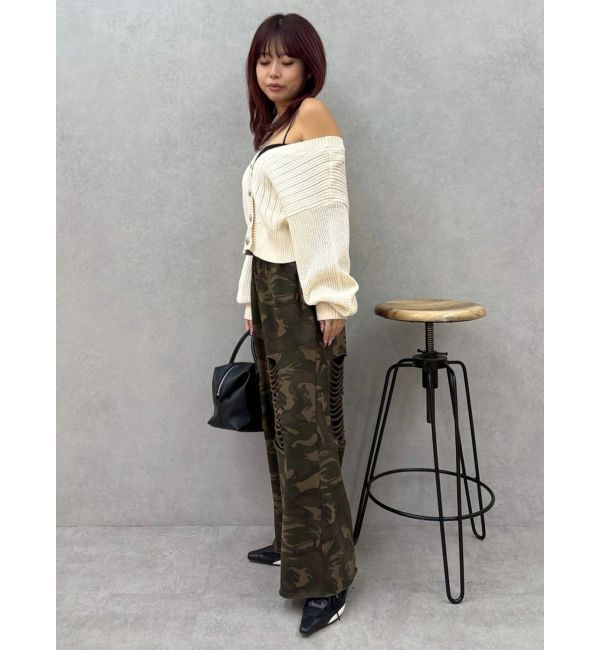 EVRIS「2WAYピグメントニットカーディガン」|カーディガン|