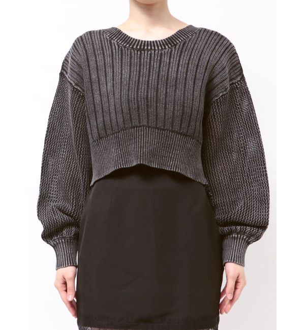 EVRIS「2WAYピグメントニットカーディガン」|カーディガン|