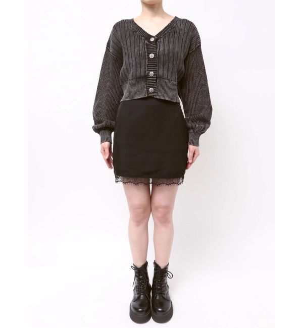 EVRIS「2WAYピグメントニットカーディガン」|カーディガン|