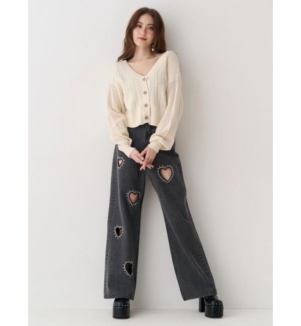 EVRIS「2WAYピグメントニットカーディガン」|カーディガン|