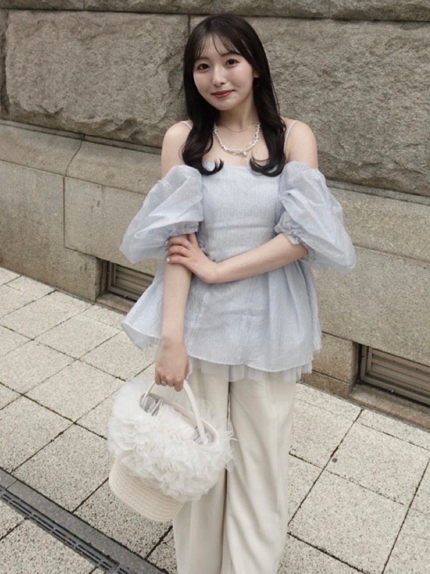 LILY BROWN「【限定カラー】2wayチュール切り替えバッグ」|ショルダー・メッセンジャー|