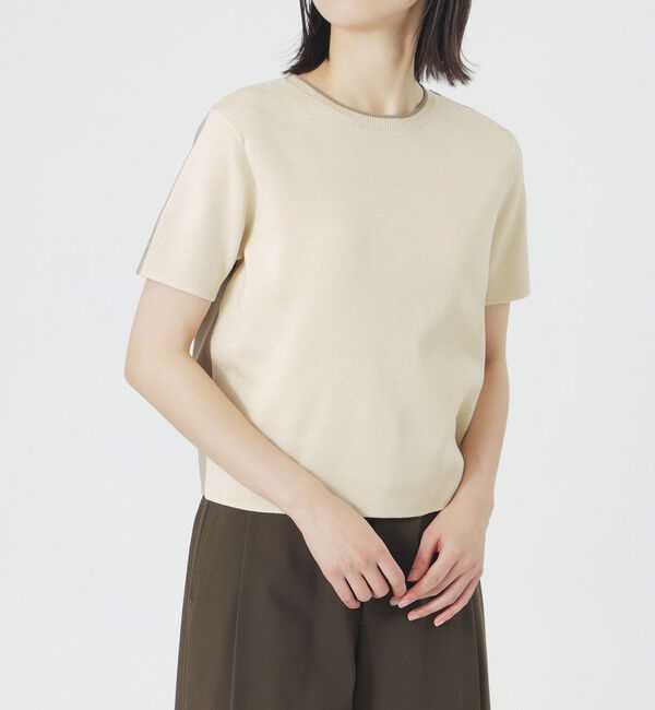  「2フェイスショートスリーブトップス」|ニット・セーター|