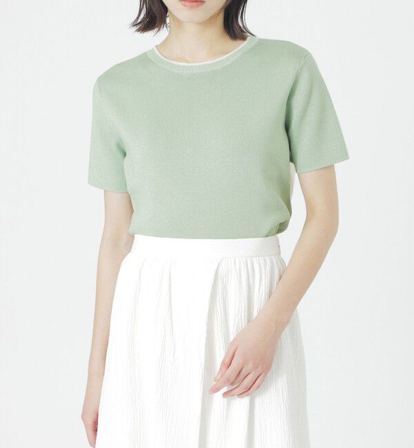  「2フェイスショートスリーブトップス」|ニット・セーター|