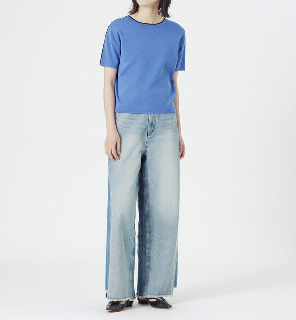  「2フェイスショートスリーブトップス」|ニット・セーター|