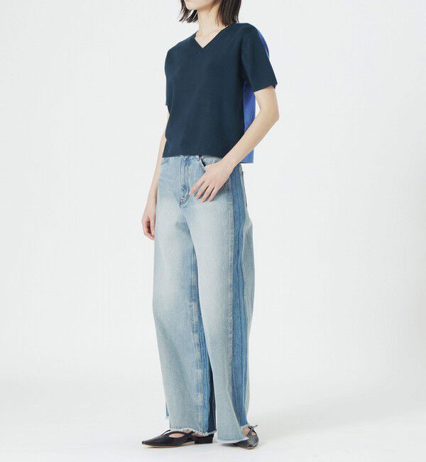  「2フェイスショートスリーブトップス」|ニット・セーター|