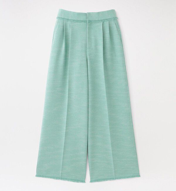  「フリンジワイドパンツ」|その他|ライトグリーン