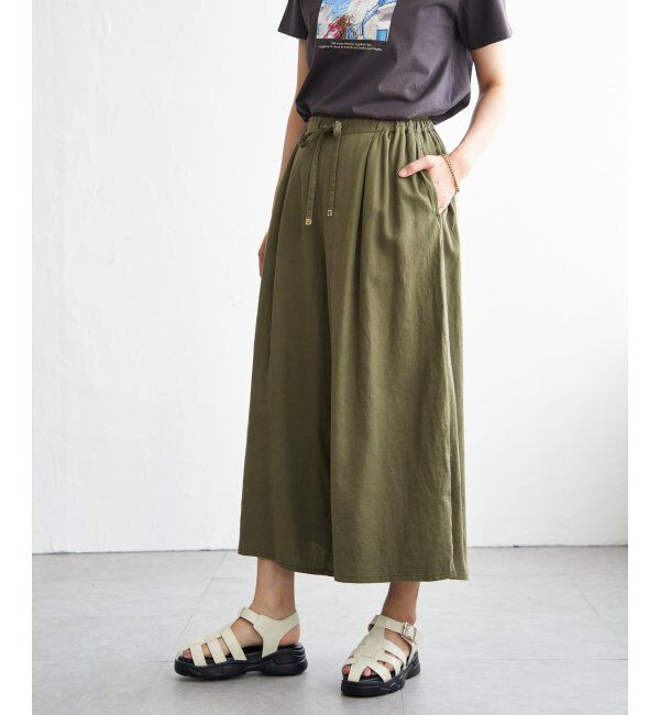 ikka「【雑誌InRed5月号掲載】デニム／レーヨンリネンガウチョ」|デニム|