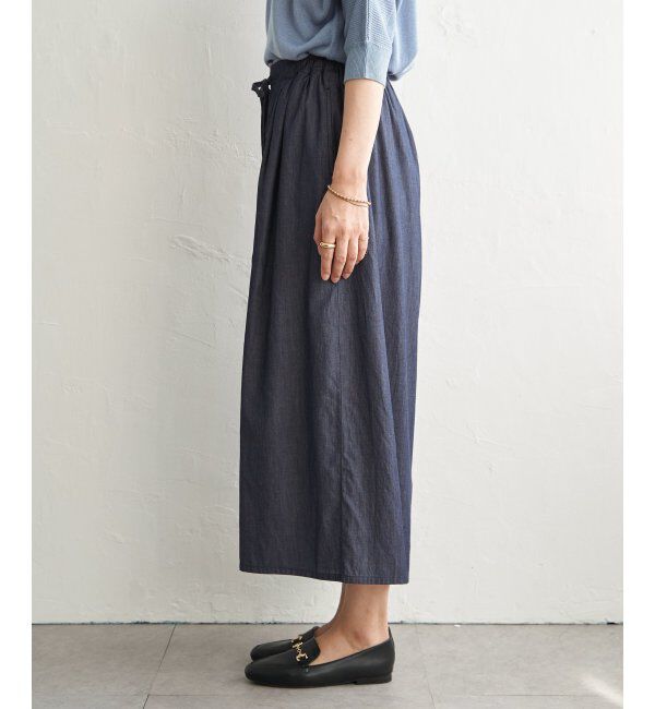 ikka「【雑誌InRed5月号掲載】デニム／レーヨンリネンガウチョ」|デニム|