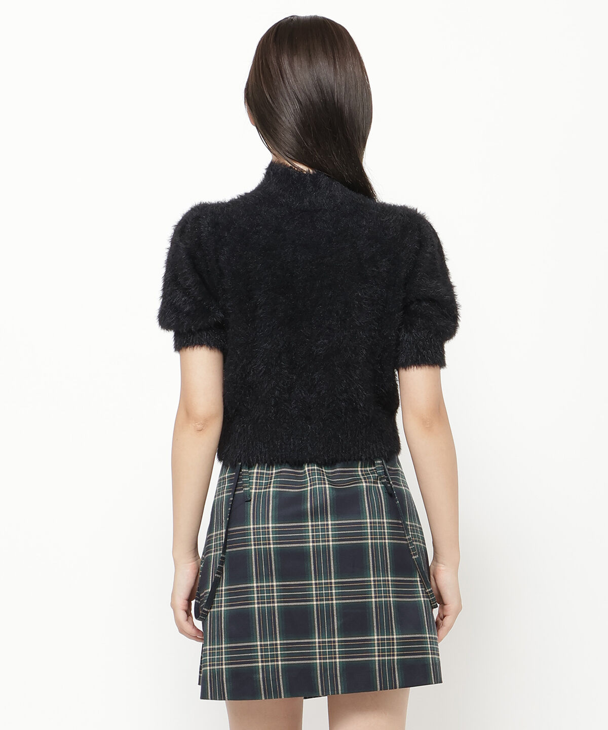 REDYAZEL「フェザーライク半袖ニットプルオーバー」|ニット・セーター|