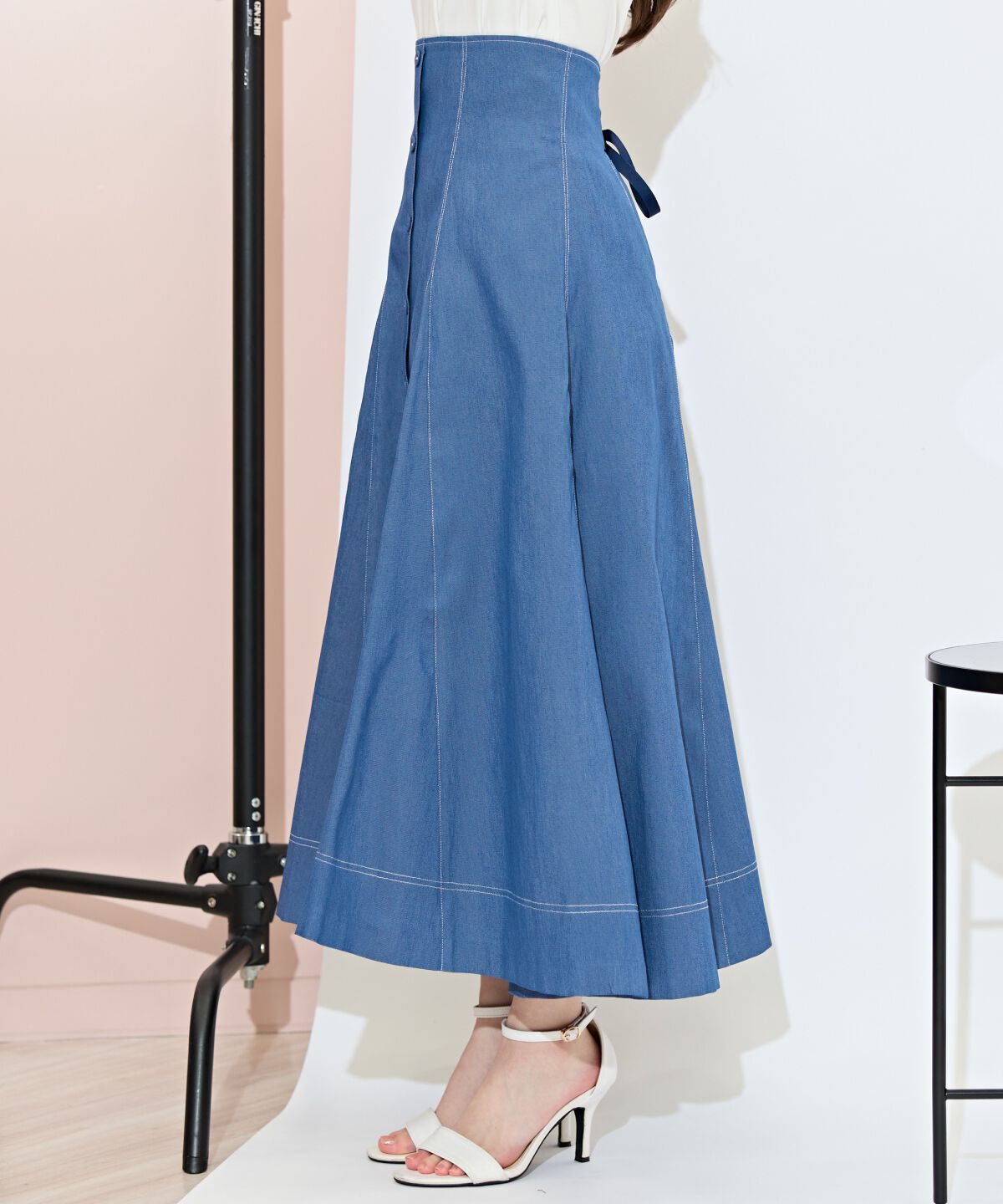 WILLSELECTION「ハイウエストデニムフレアスカート」|フレア|