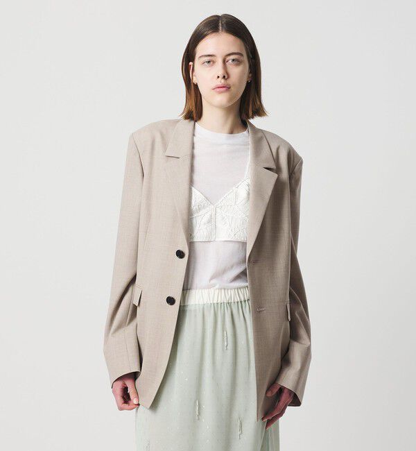 AEWEN MATOPH「＜AEWEN MATOPH＞パワーショルダー 2B ジャケット」|テーラードジャケット|BEIGE