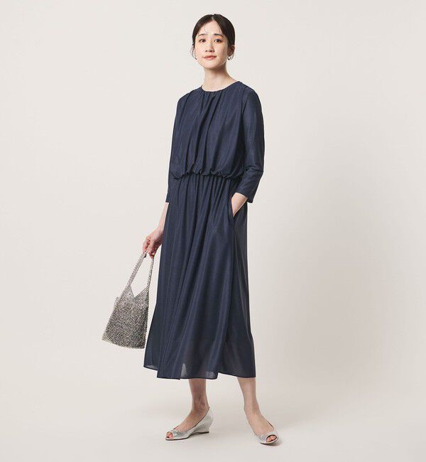 UNITED ARROWS「ギャザー ドレープ ワンピース ‐ウォッシャブル‐」|ワンピース|