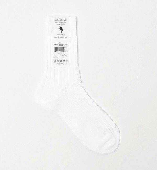 UNITED ARROWS「＜Pantherella＞CTN/NY リブ ソックス」|ソックス|WHITE