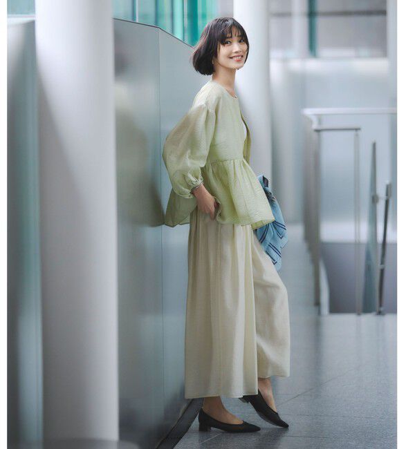 UNITED ARROWS green label relaxing「［size SHORTあり］エアリー シアー イージー ワイド パンツ」|キュロット|