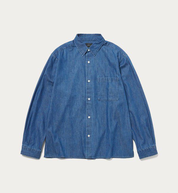 UNITED ARROWS green label relaxing「フェード デニム マイン レギュラーカラー シャツ」|シャツ・ブラウス|NAVY