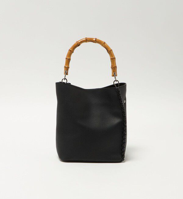 UNITED ARROWS green label relaxing「2WAY バンブーハンドル バッグ」|ショルダー・メッセンジャー|BLACK