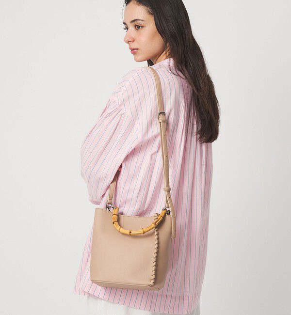 UNITED ARROWS green label relaxing「2WAY バンブーハンドル バッグ」|ショルダー・メッセンジャー|BEIGE