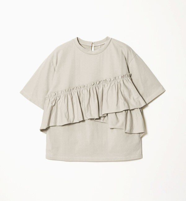 UNITED ARROWS green label relaxing「【WEB限定】＜at ease＞フリル カットソー 接触冷感 UVカット 遮熱」|Tシャツ・カットソー|