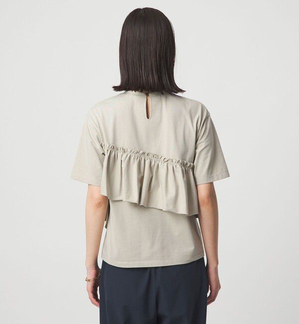 UNITED ARROWS green label relaxing「【WEB限定】＜at ease＞フリル カットソー 接触冷感 UVカット 遮熱」|Tシャツ・カットソー|