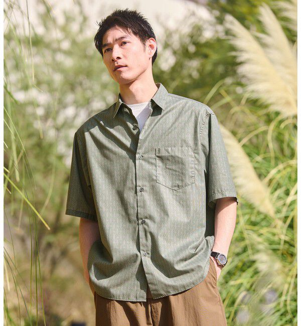UNITED ARROWS green label relaxing「ALFONS MUCHA ジャストルーズ 半袖 シャツ」|シャツ・ブラウス|OLIVE