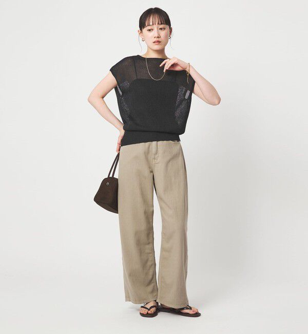 UNITED ARROWS green label relaxing「ペーパー ボタン 2WAY ジレ ウォッシャブル」|ニット・セーター|