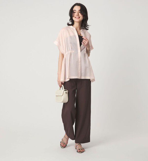 UNITED ARROWS green label relaxing「【結論シリーズ】ギャザーハイウエストブラウス［size SHORTあり］」|シャツ・ブラウス|