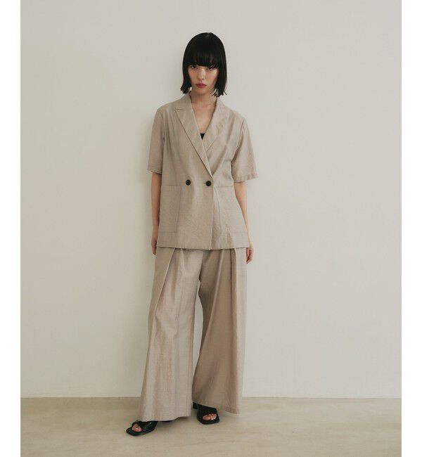 EMMEL REFINES「＜EMMEL REFINES＞EM マーブルローン ショートスリーブ ジャケット」|テーラードジャケット|