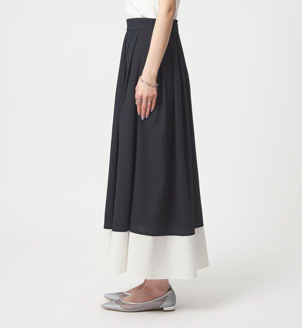 UNITED ARROWS green label relaxing「Breeze Cool タック スカート マシンウォッシャブル 通気性 UVカット」|フレア|