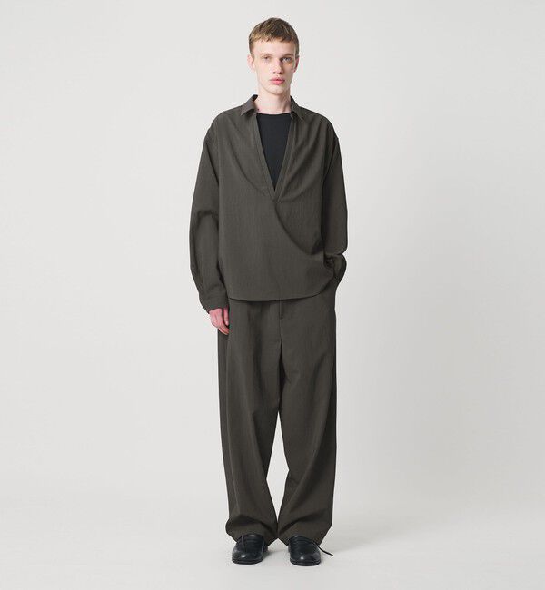 MONKEY TIME「RENU TROシリーズ ディープ Vネック プルオーバー シャツ -セットアップ対応-」|シャツ・ブラウス|