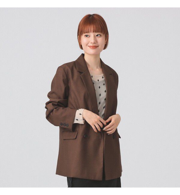 Ray BEAMS 「4ボタン ダブル テーラード ジャケット」|ダッフルコート|BROWN