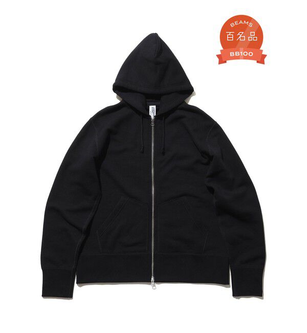 BEAMS PLUS「【別注】LOOPWHEELER / Sweat Zip Hoody」|スウェット・ジャージ|〇BLACK