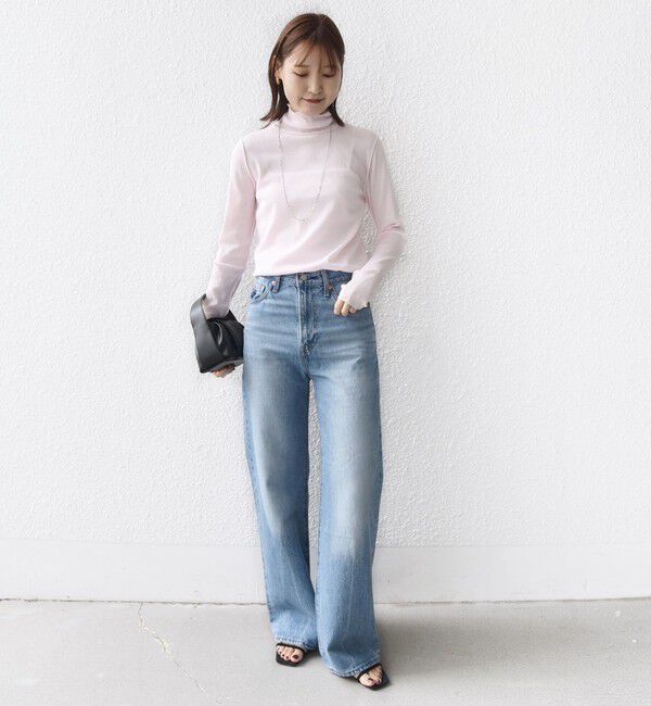 SHIPS for women「〈手洗い可能〉ドライタッチ リブ タートル」|Tシャツ・カットソー|