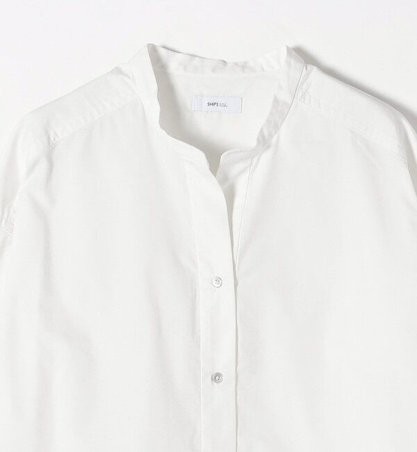 SHIPS any「SHIPS any:〈洗濯機可能〉REPREVE バンド カラー シャツ」|シャツ・ブラウス|