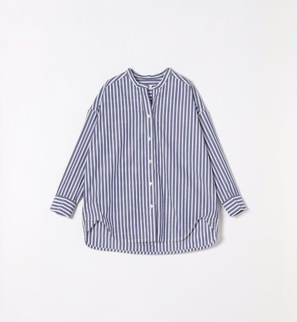 SHIPS any「SHIPS any:〈洗濯機可能〉REPREVE バンド カラー シャツ」|シャツ・ブラウス|