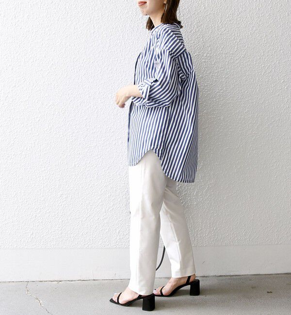 SHIPS any「SHIPS any:〈洗濯機可能〉REPREVE バンド カラー シャツ」|シャツ・ブラウス|