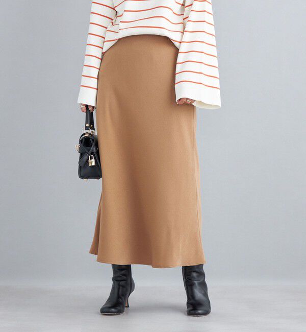 SHIPS for women「〈手洗い可能〉フィブリルサテン マーメイド スカート◇」|スカート|