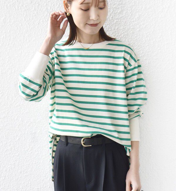 SHIPS for women「【SHIPS別注】TENNESSEE:〈洗濯機可能〉ワイド ボーダー TEE」|Tシャツ・カットソー|