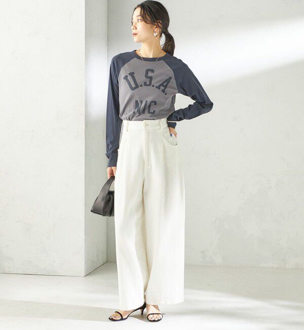 SHIPS for women「NINE CASE:〈手洗い可能〉シアー ラグラン TEE」|Tシャツ・カットソー|