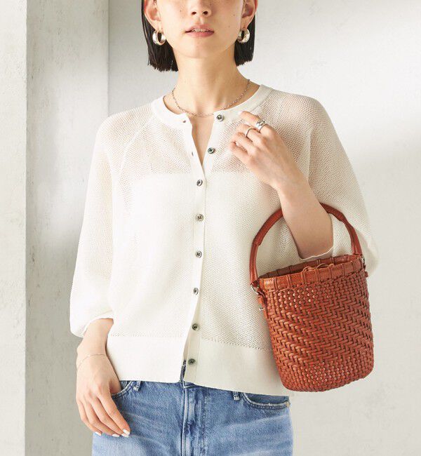 SHIPS for women「《予約》〈手洗い可能〉16G カーディガン」|カーディガン|ホワイト