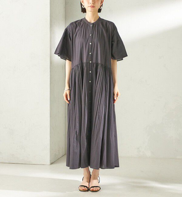 SHIPS for women「《予約》【SHIPS別注】Fanaka:〈手洗い可能〉ストライプ ドビー 羽織 ワンピース」|ワンピース|