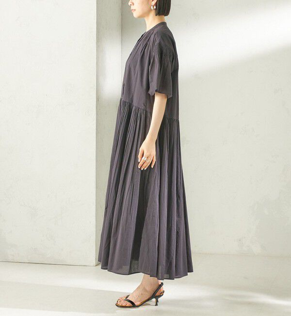 SHIPS for women「《予約》【SHIPS別注】Fanaka:〈手洗い可能〉ストライプ ドビー 羽織 ワンピース」|ワンピース|