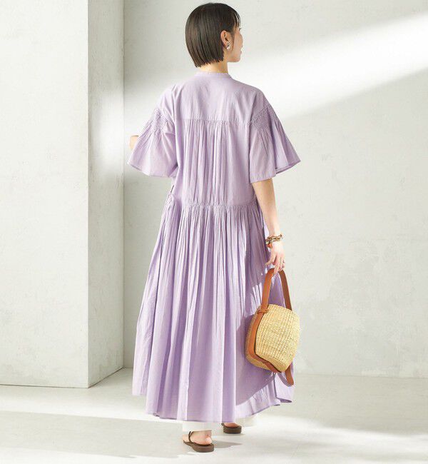 SHIPS for women「《予約》【SHIPS別注】Fanaka:〈手洗い可能〉ストライプ ドビー 羽織 ワンピース」|ワンピース|