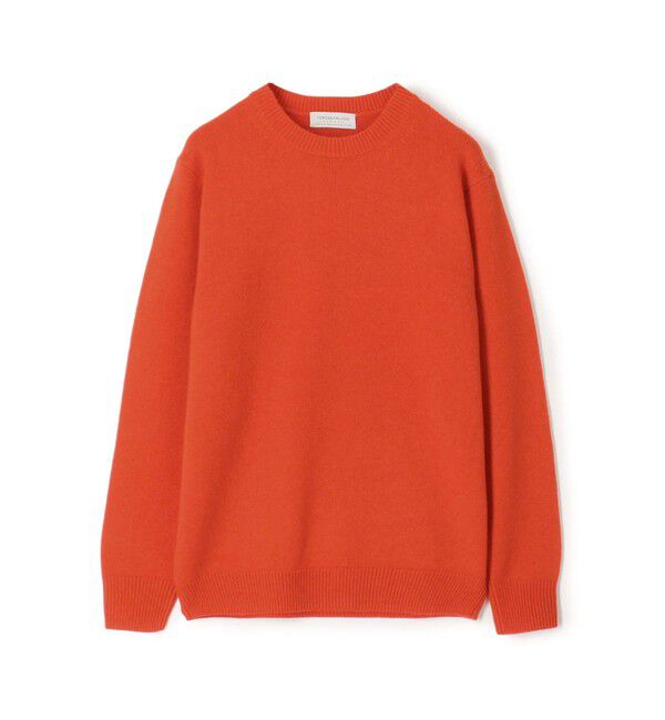 TOMORROWLAND MENS「TOMORROWLAND tricot スーパーファインラムウール クルーネックプルオーバー」|ニット・セーター|27 オレンジ